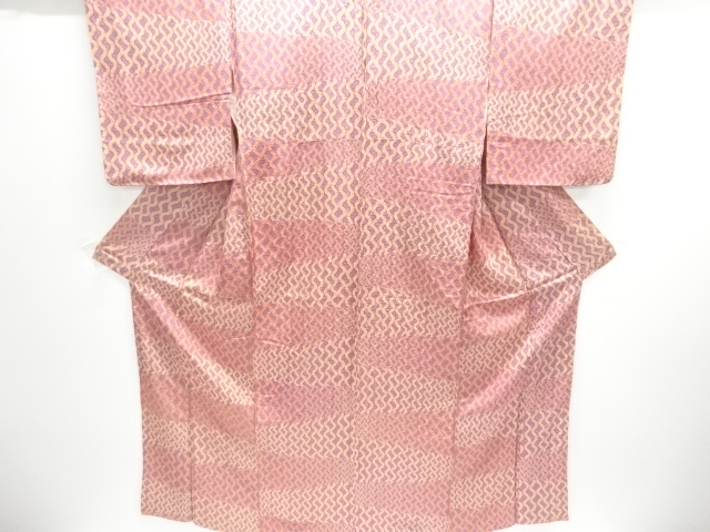 SALE!! よろけ縞に小花模様小紋着物