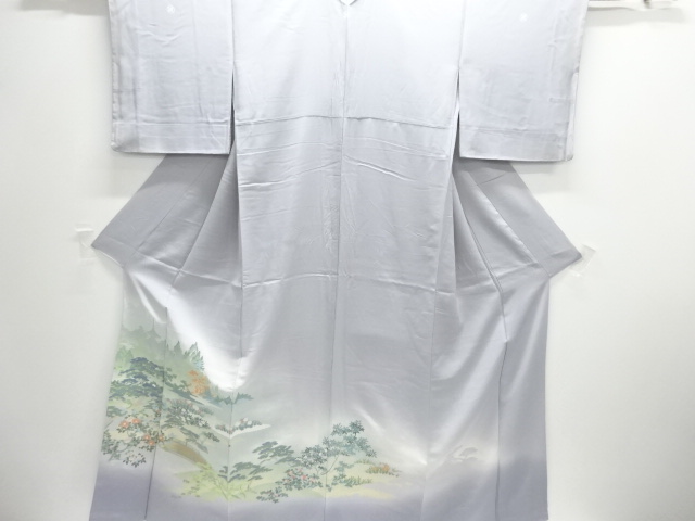 JAPANESE KIMONO / IRO-TOMESODE / WOVEN SCENERY OF GARDEN