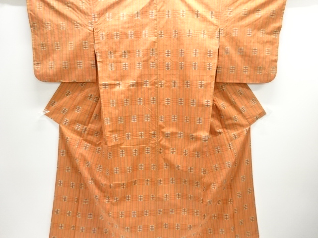 JAPANESE KIMONO / TSUMUGI / WOVEN STRIPE
