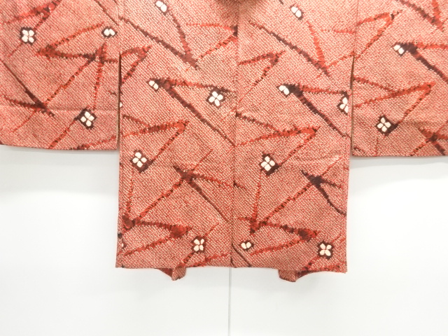 本総絞り　抽象枝花模様羽織