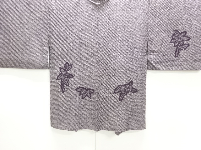 JAPANESE KIMONO / ANTIQUE HAORI / SILK / ALL SHIBORI / FLORAL PLANTS