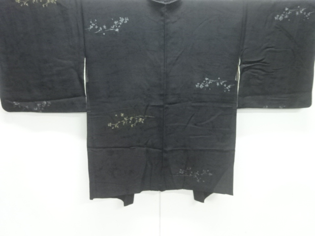 大正ロマン　漆草葉模様織り出し羽織