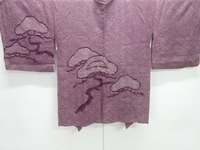 JAPANESE KIMONO / ANTIQUE HAORI / SILK / ALL SHIBORI / PINE