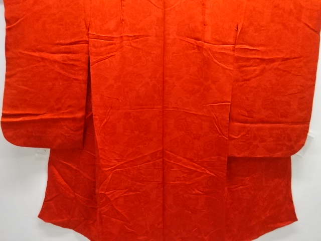 JAPANESE KIMONO / ANTIQUE JUBAN / SILK / MON KINSHA / WOVEN PAULOWNIA