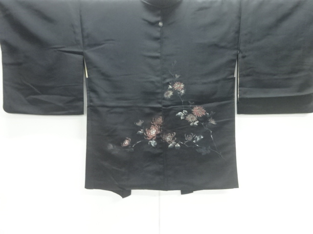 枝花模様織り出し一つ紋絵羽織