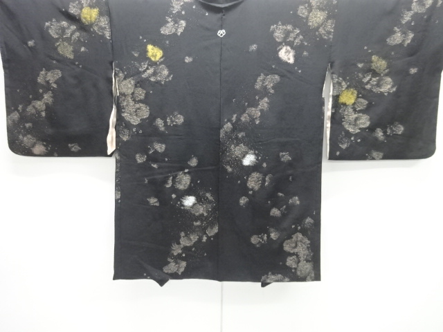 大正ロマン　抽象模様織り出し一つ紋羽織