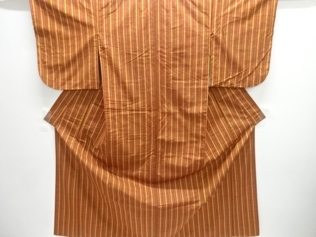 JAPANESE KIMONO / TSUMUGI / WOVEN STRIPE 