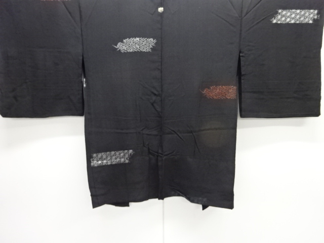 大正ロマン　古典柄織出し漆一つ紋羽織