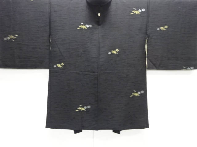 楓模様織り出し一つ紋羽織