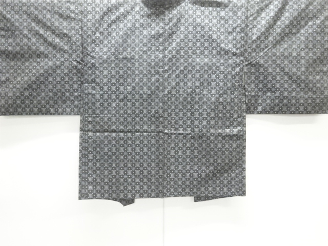 JAPANESE HAORI / OSHIMA TSUMUGI / WOVEN GEOMETRIC