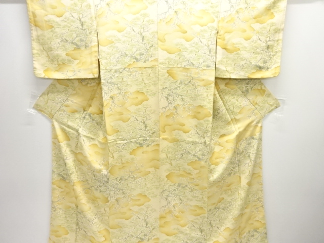 SALE!! 笹松に枝花模様小紋着物