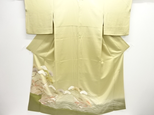SALE!! JAPANESE KIMONO / IRO-TOMESODE / PINE / ARTIST WORK