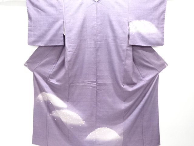 吹き寄せ模様手織り真綿紬訪問着