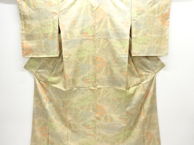 JAPANESE KIMONO / OSHIMA TSUMUGI / FLORAL PLANTS