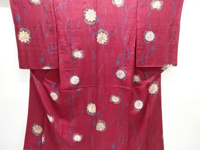 JAPANESE KIMONO / ANTIQUE KIMONO / TAISHO ROMAN STYLE / CHINESE FLOWER