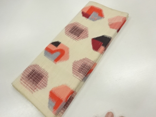 アンティーク　亀甲模様織出し羽織洗い張り