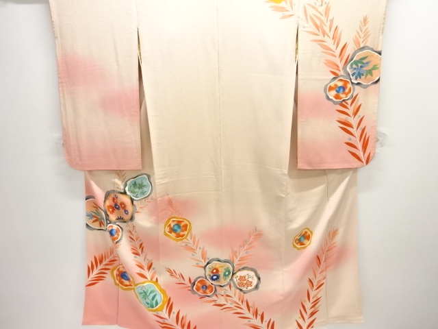 JAPANESE KIMONO / ANTIQUE KIMONO / TAISHO ROMAN STYLE / FLORAL PLANTS
