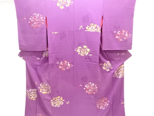 JAPANESE KIMONO / ANTIQUE KIMONO / TAISHO ROMAN STYLE / SILK / URUSHI / FLOWER