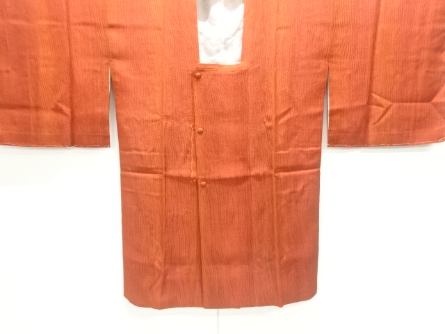 縞模様織り出しロング道行コート