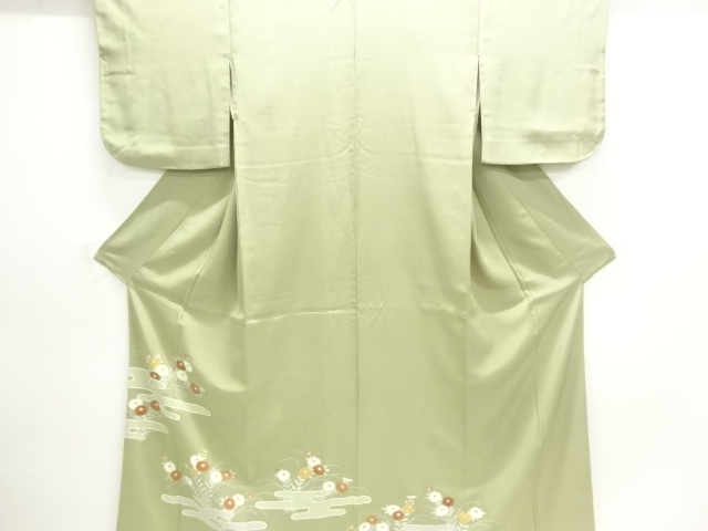 SALE!! JAPANESE KIMONO / IRO-TOMESODE / KIKU