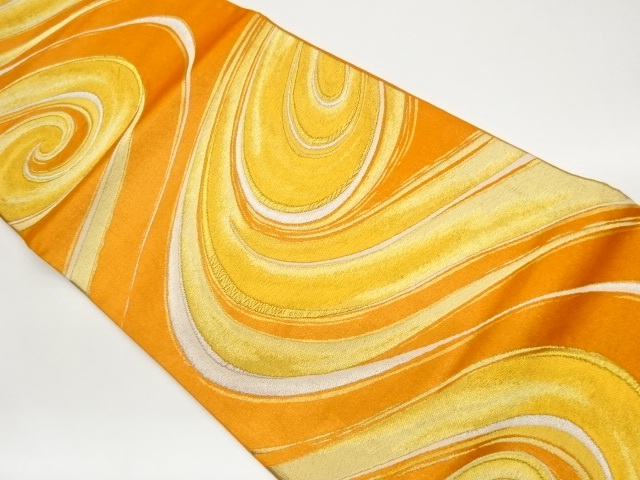 流水模様織出し袋帯