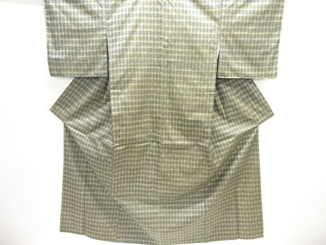 JAPANESE KIMONO / OMESHI / NISHIJIN-ORI / WOVEN RHOMBUS