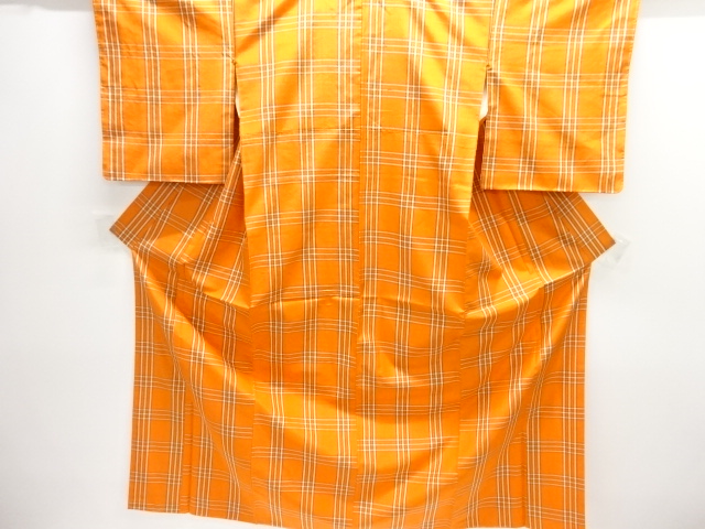 JAPANESE KIMONO / TSUMUGI / WOVEN GRID