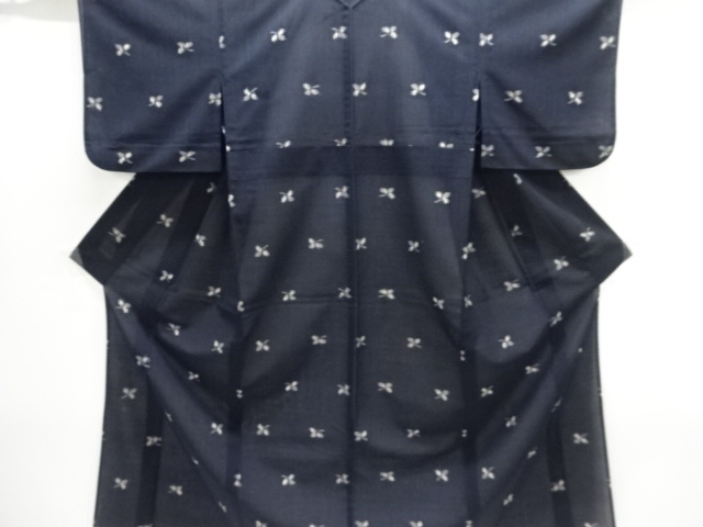 紗抽象模様織り出し着物