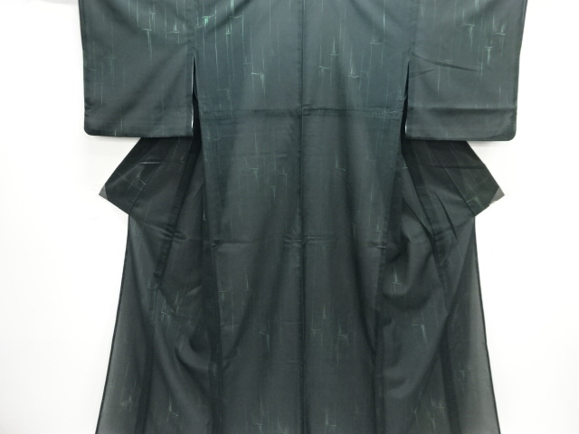 大正ロマン　紗竹模様織り出し着物(内袖付き)