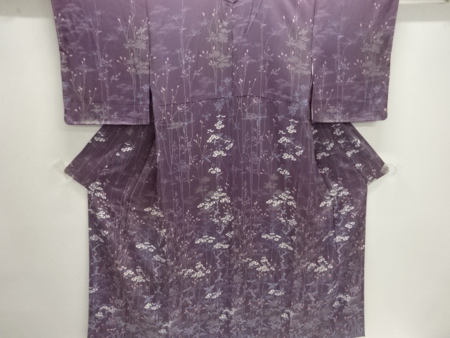 草花模様付け下げ訪問着