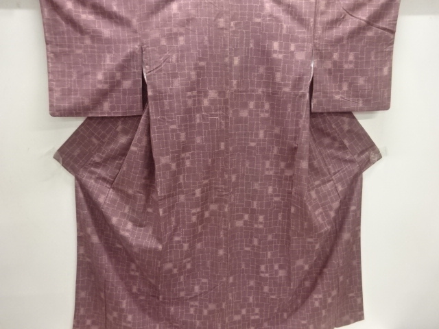 石畳模様織り出し手織り紬着物