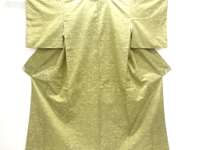 JAPANESE KIMONO / TSUMUGI / WOVEN ABSTRACT PATTERN 