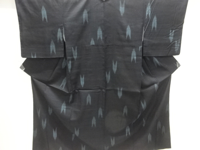 JAPANESE KIMONO / TSUMUGI / WOVEN ARROW FEATHER