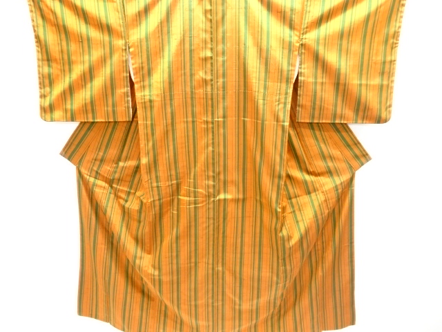JAPANESE KIMONO / FUSHI TSUMUGI / WOVEN STRIPE