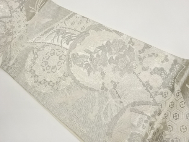 JAPANESE FUKURO OBI / WOVEN FLOWERS