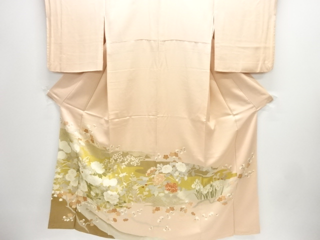 SALE!! JAPANESE KIMONO / IRO-TOMESODE / KINSAI / PEONY & UME