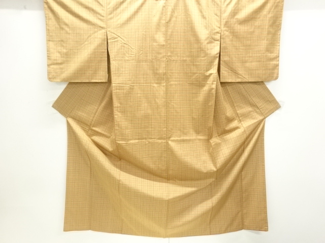 JAPANESE KIMONO / YONEZAWA TSUMUGI / ENSEMBLE / WOVEN GRID