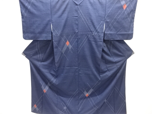 JAPANESE KIMONO / TSUMUGI / WOVEN GRID 