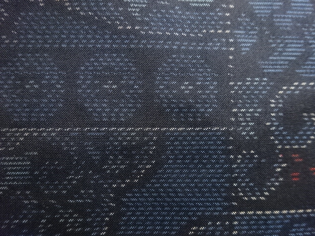 JAPANESE KIMONO / ANTIQUE ANTIQUE DORO OSHIMA TSUMUGI KIMONO / WOVEN F