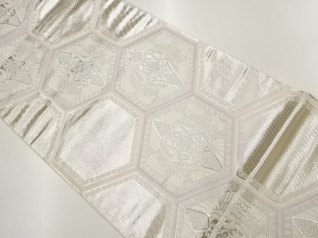 JAPANESE FUKURO OBI / WOVEN KIKKO PATTERN