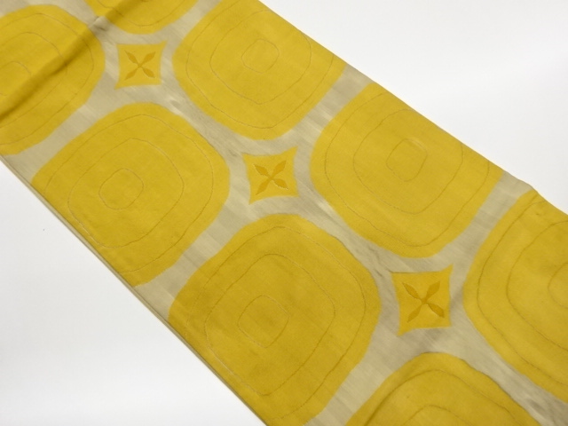 JAPANESE KIMONO / ABSTRACT PATTERN WEAVING FUKURO OBI