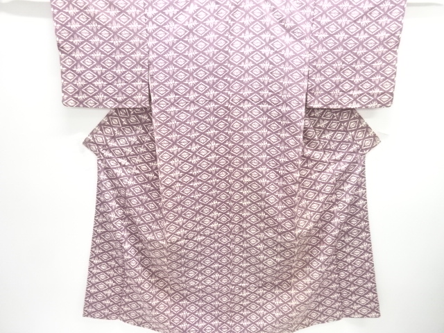 JAPANESE KIMONO / ANTIQUE JODAI TSUMUGI KIMONO / ABSTRACT PATTERN WATE