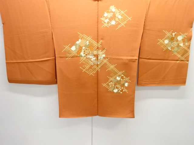 JAPANESE KIMONO / KARIEBA HAORI / EMBROIDERY / FLOWER 