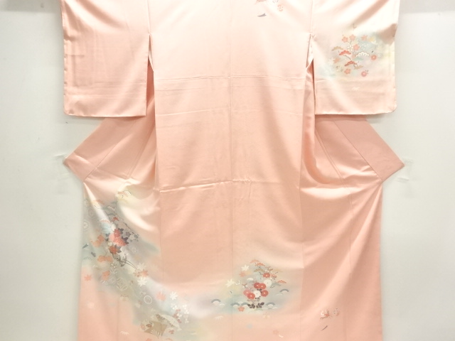 未使用品　花車模様訪問着