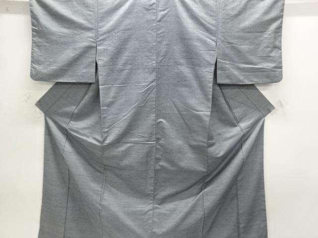 JAPANESE KIMONO / ANTIQUE TSUMUGI KIMONO / HORIZONTAL TIERED WEAVE PAT
