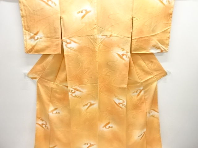 未使用品　荒波模様暈し小紋着物