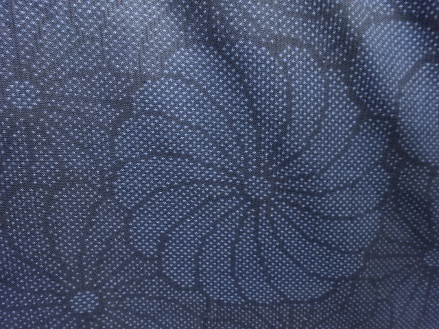 JAPANESE KIMONO / ANTIQUE TWISTED FLOWER PATTERN WOVEN DORO OSHIMA TSU