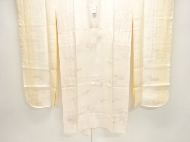 未使用品　牡丹模様単衣振袖用長襦袢（刺繍衿付）