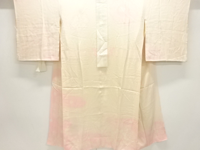JAPANESE KIMONO / ANTIQUE BROCADE KIMONO FOR SUMMER SHIBORI FLORAL PAT