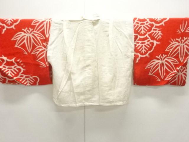 JAPANESE KIMONO / ANTIQUE PINE / BAMBOO PATTERN HALF-CUT JUBAN